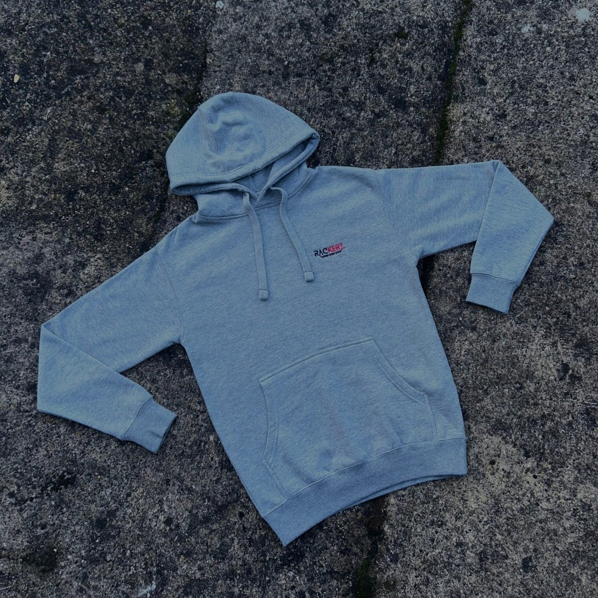 SIGNATURE LOGO HOODIE - GREY - RACKERZWORLD